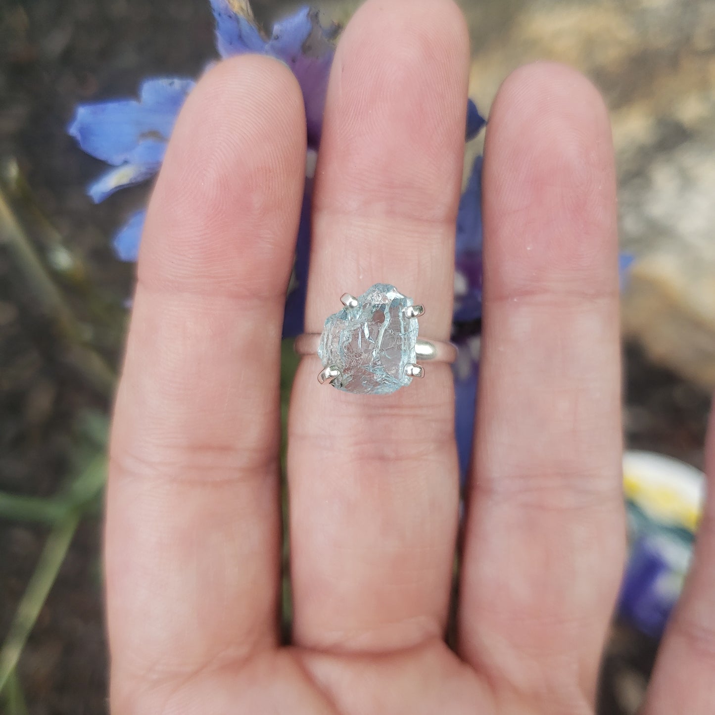 Aquamarine (Raw) Rings