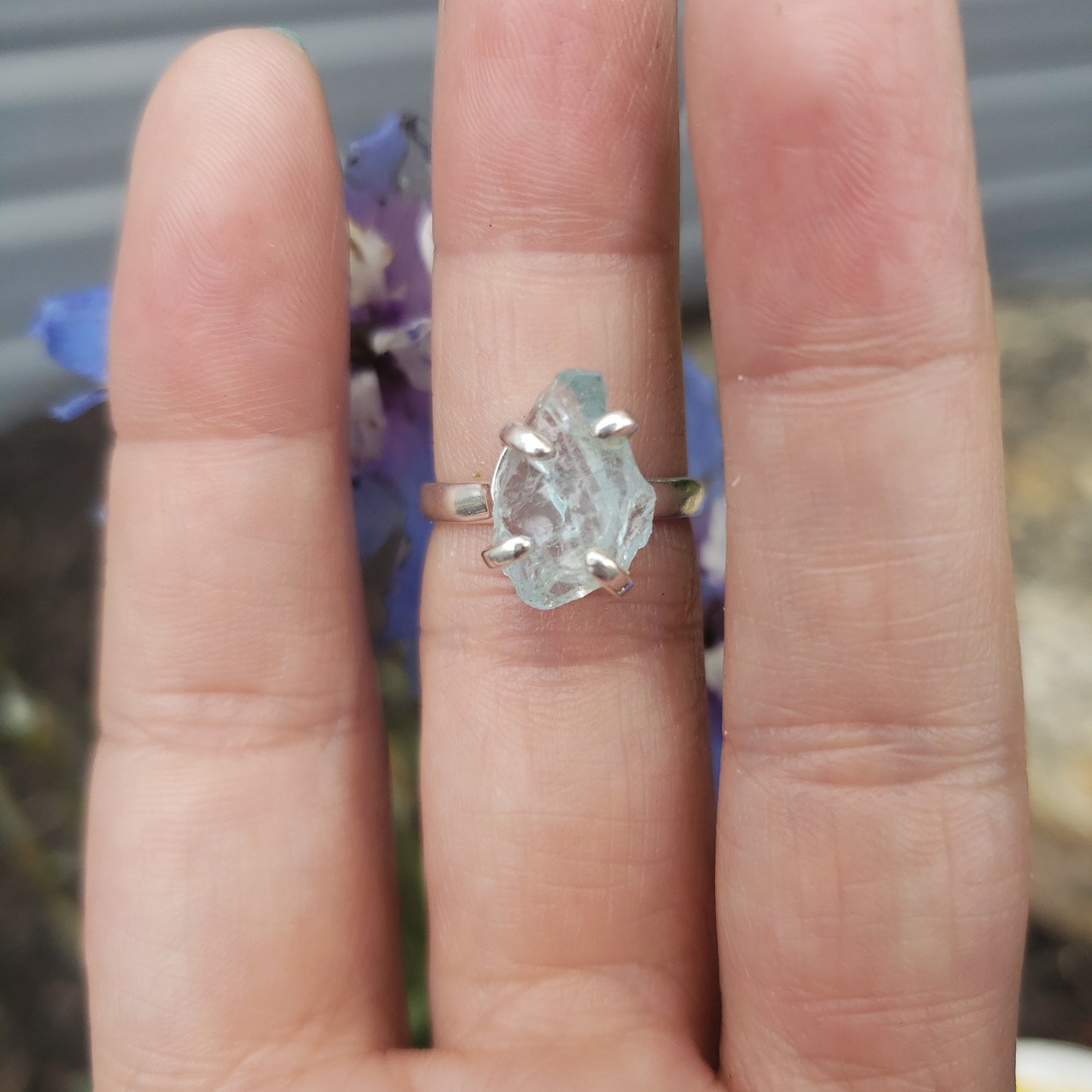 Aquamarine (Raw) Rings