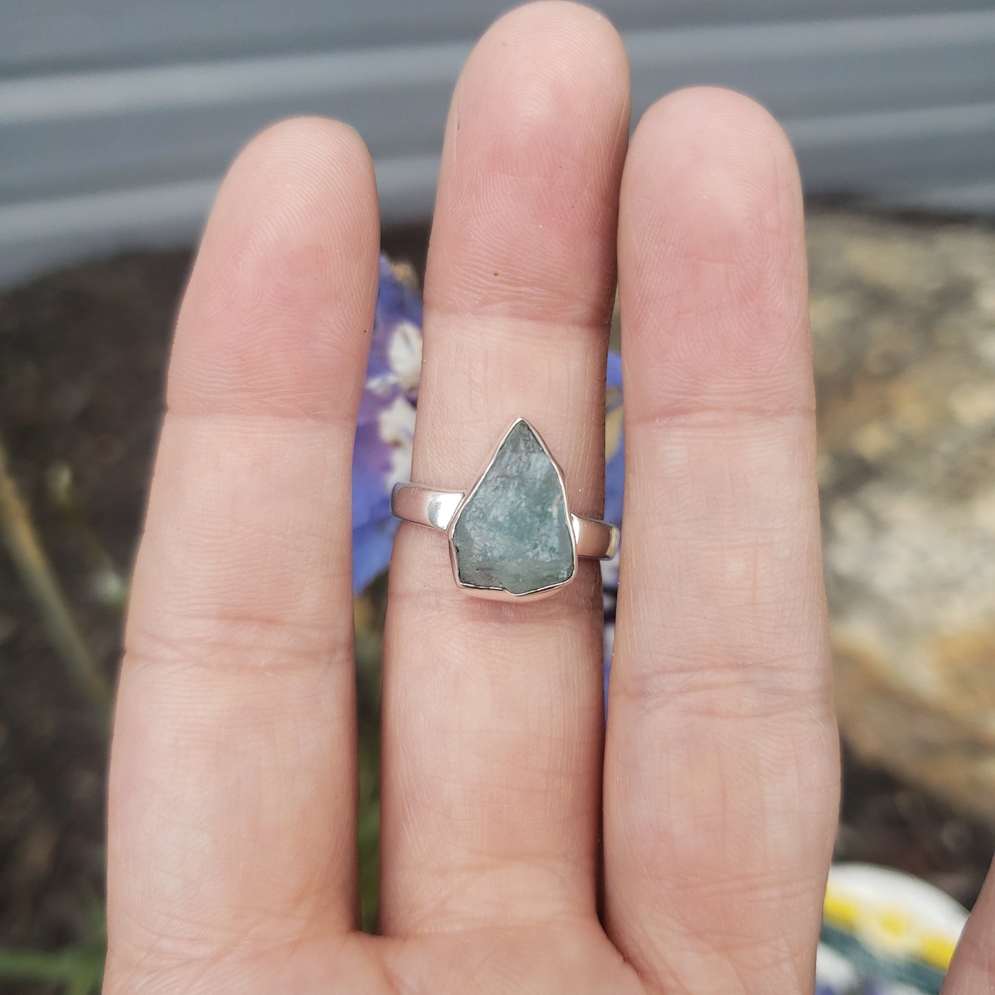 Aquamarine (Raw) Rings