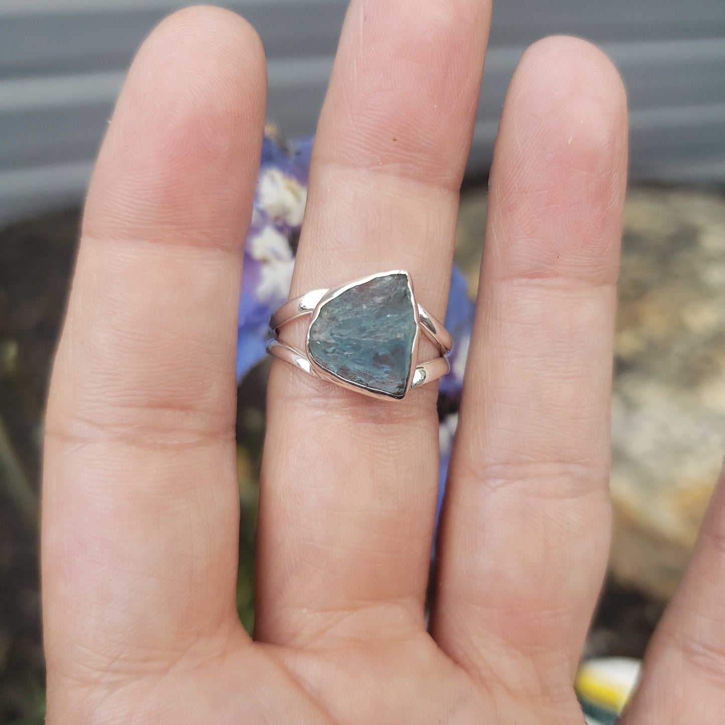 Aquamarine (Raw) Rings