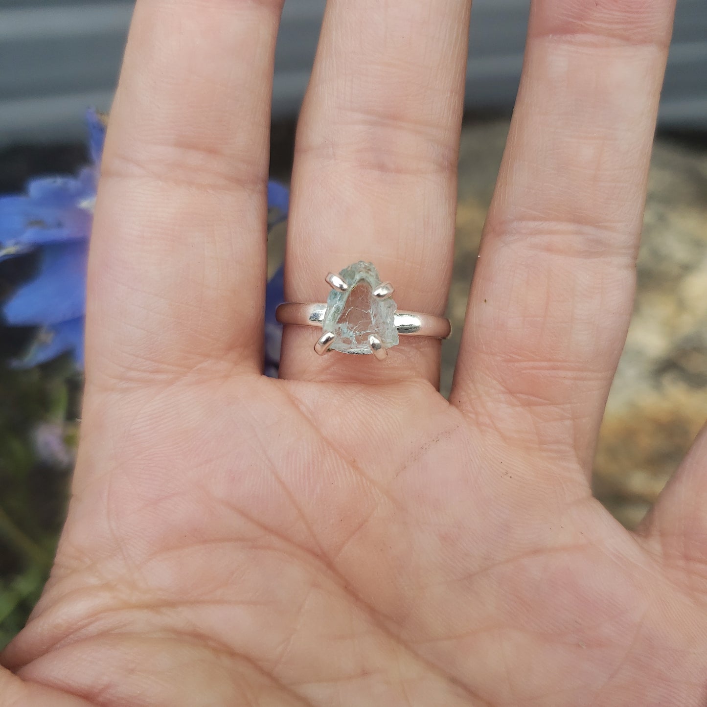 Aquamarine (Raw) Rings