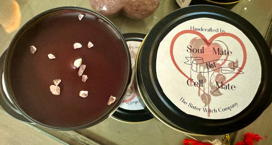 "Soul Mate not Cell Mate" 4ozSister Witch Candle intention candle
