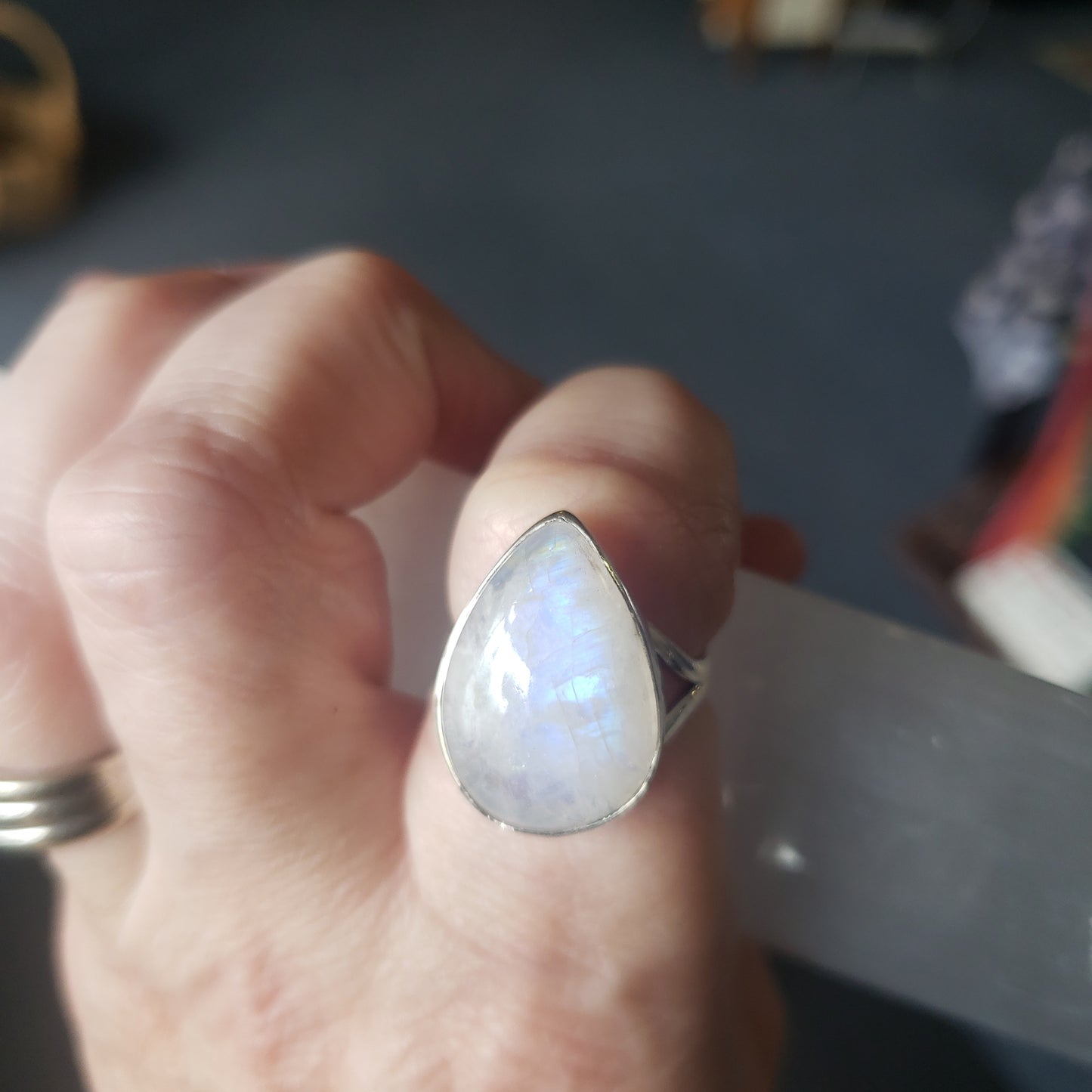 Rainbow Moonstone Rings