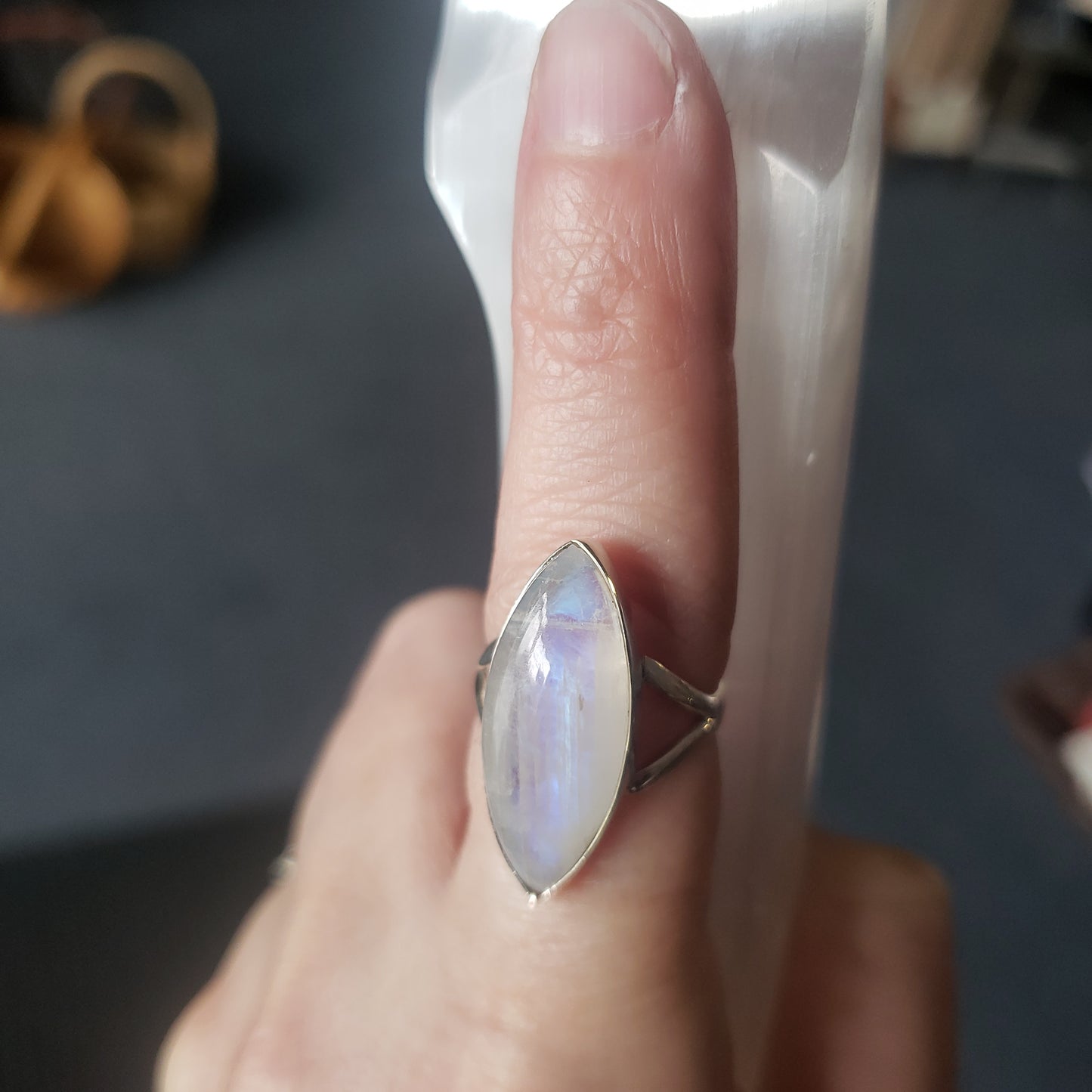 Rainbow Moonstone Rings