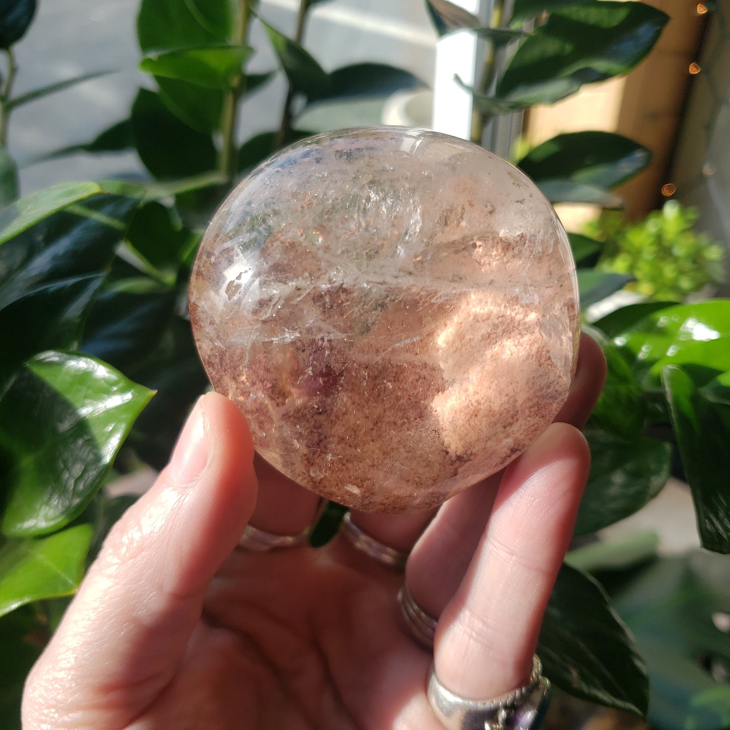 Half Round Garden Quartz (Lodolite)