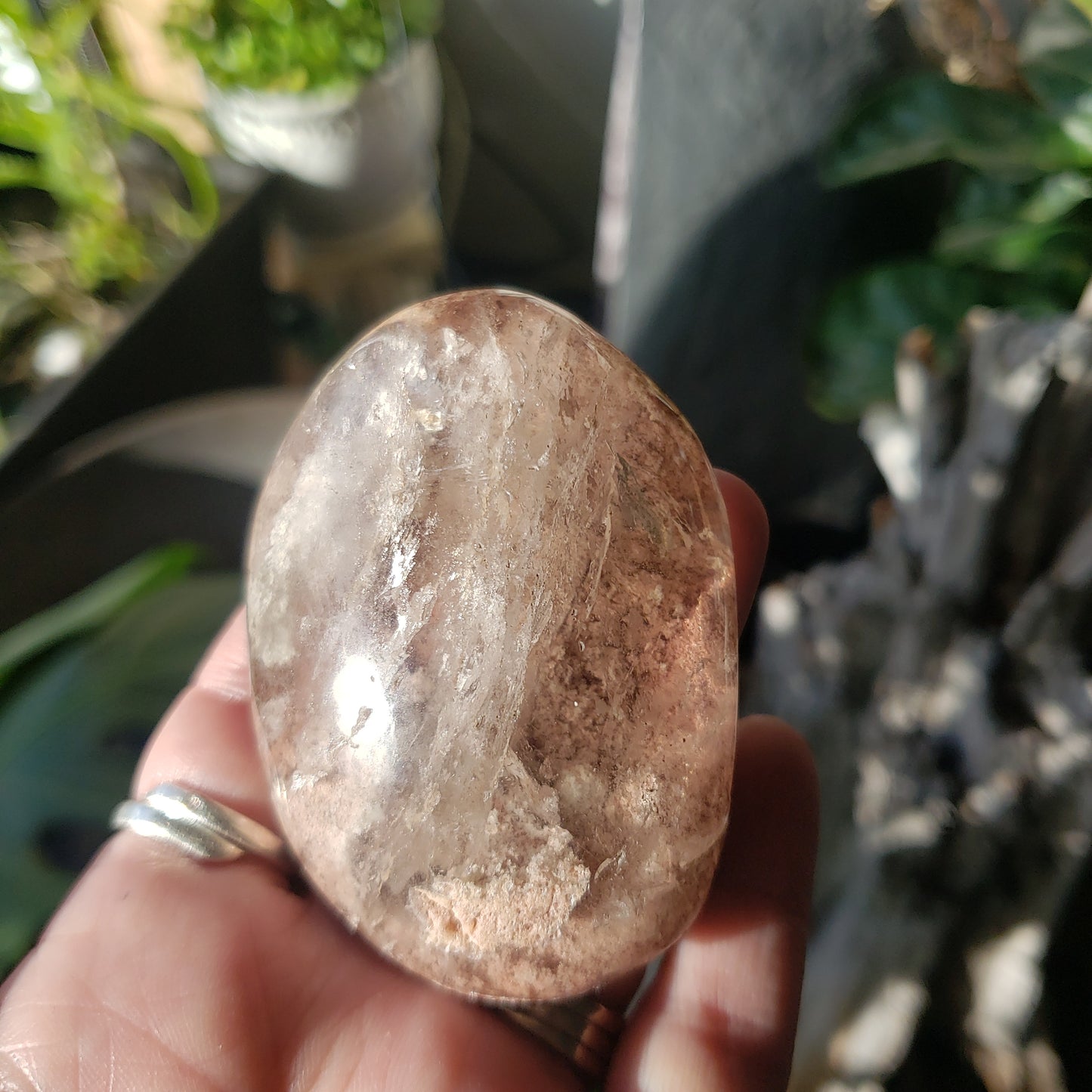 Half Round Garden Quartz (Lodolite)