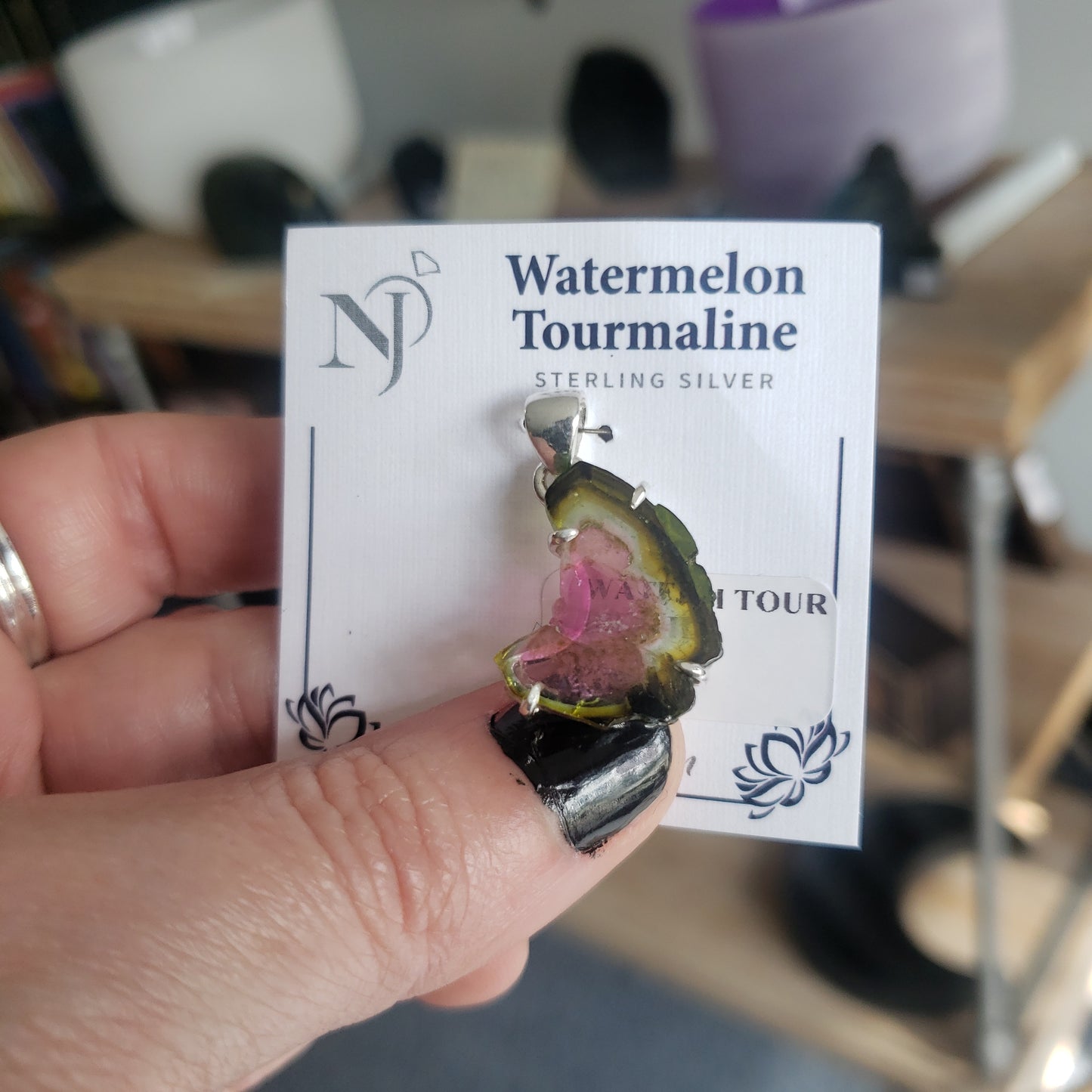 Watermelon Tourmaline Pendents
