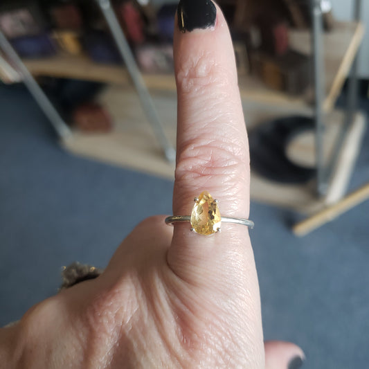 Faceted Citrine Rings