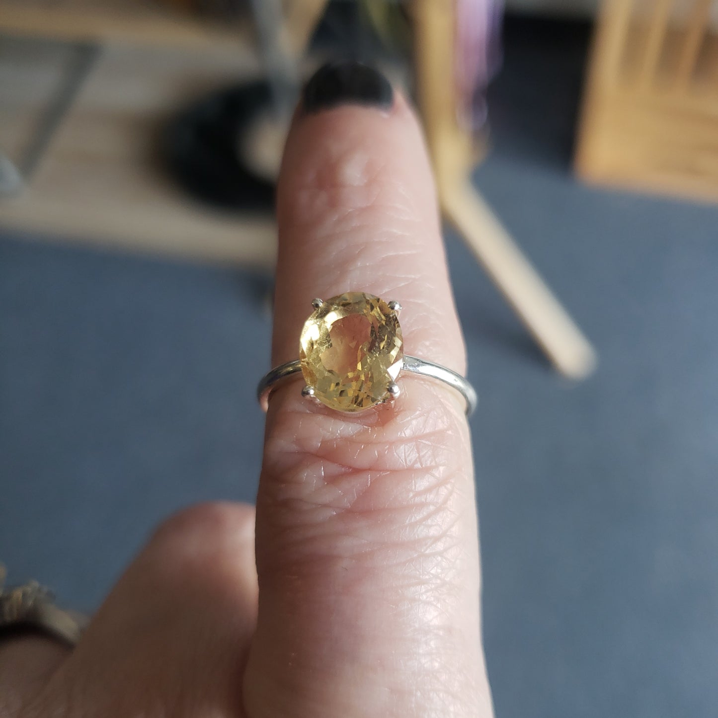 Faceted Citrine Rings