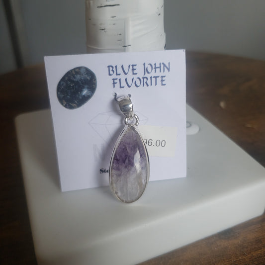 Blue John Fluorite Pendant