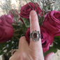 Smokey Quartz Flower ring 7 1/2