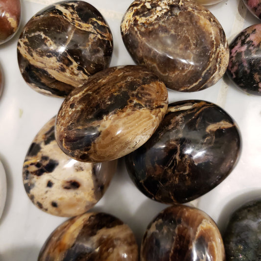 Black Opal Palm stones
