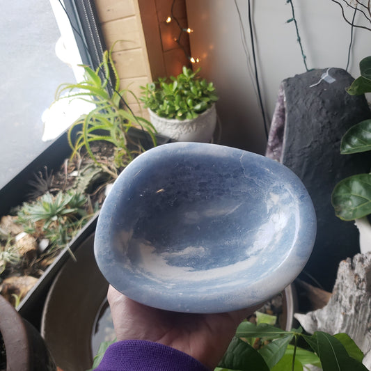 Blue Calcite Offering Bowls