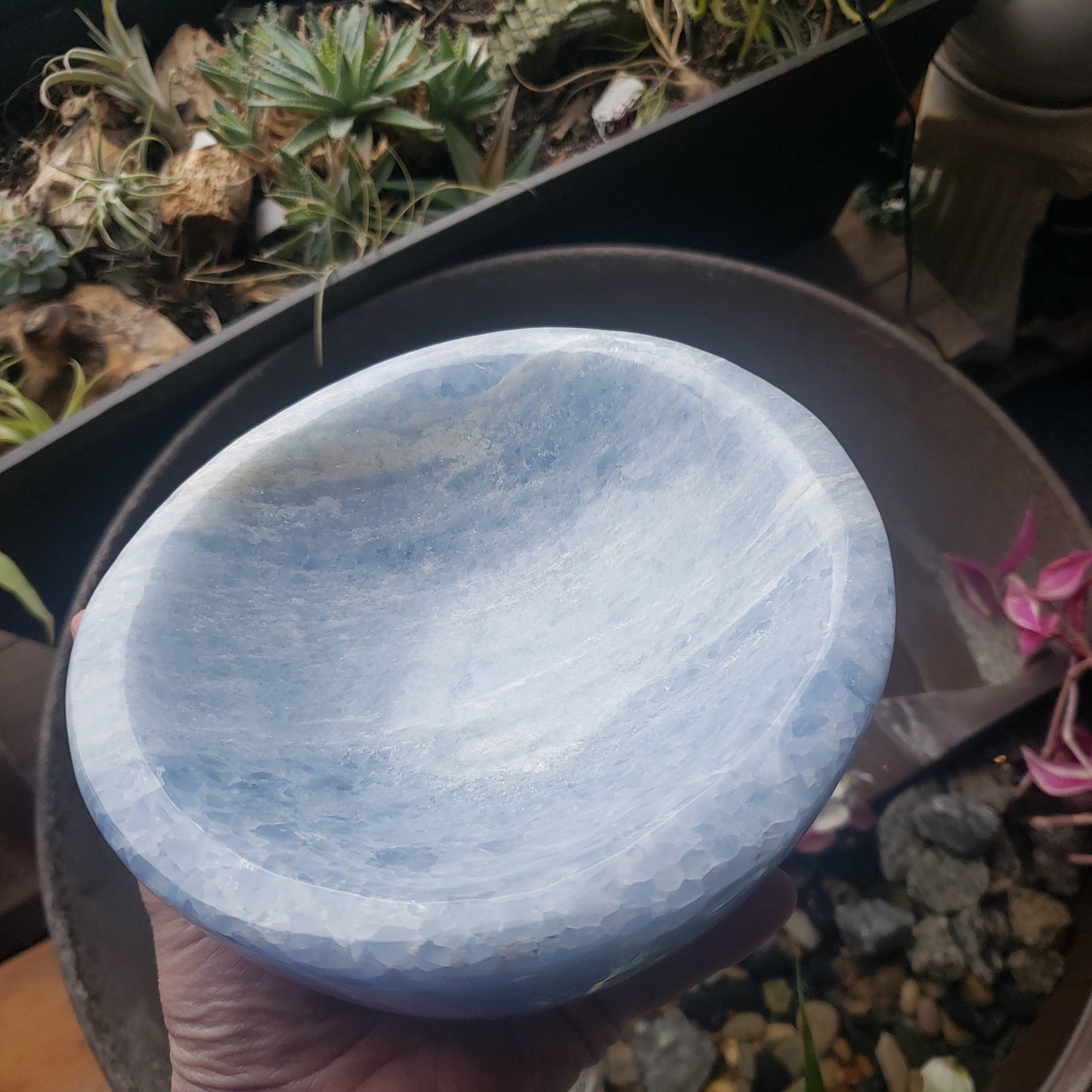 Blue Calcite Offering Bowls