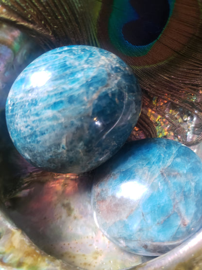 Blue Apatite Palm Stone